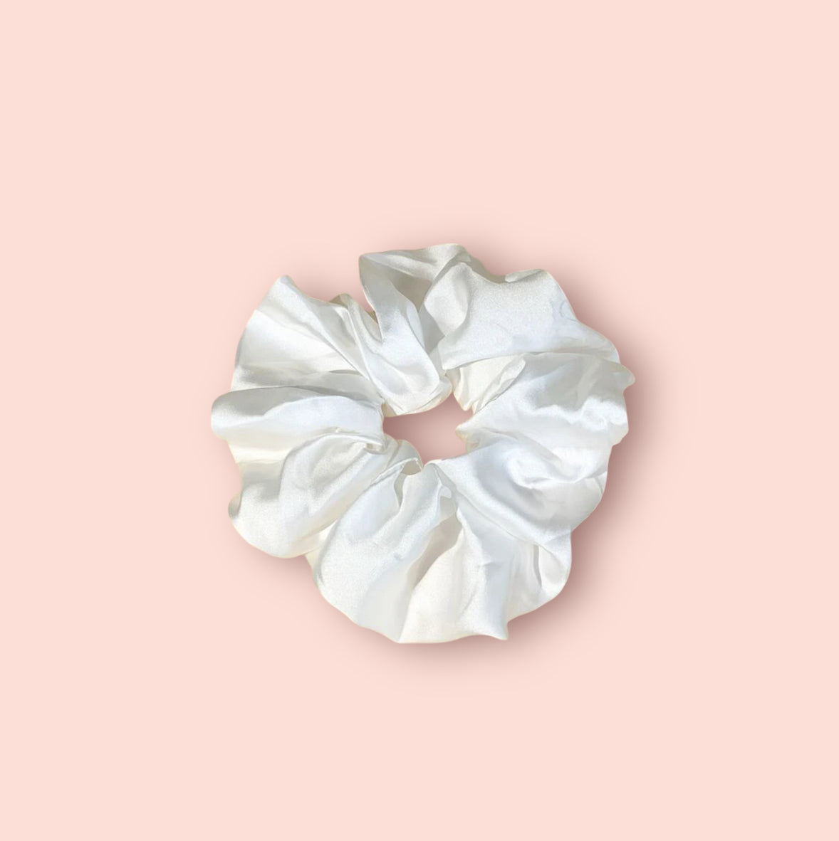 Oversized White scrunchie